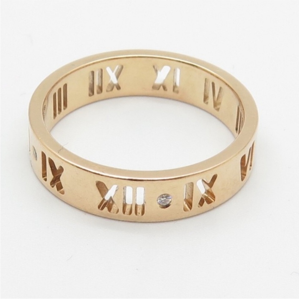 Tiffany & Co. Atlas 18K Rose Gold Ring 5.5
